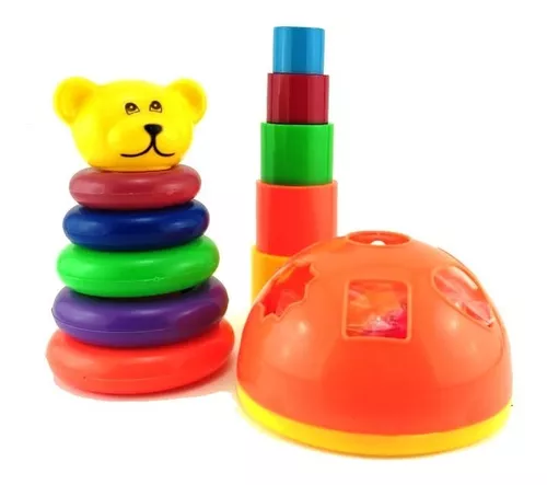 Jogo Educativo Baby Toys Set Encaixe 24 Peças Pica Pau 580