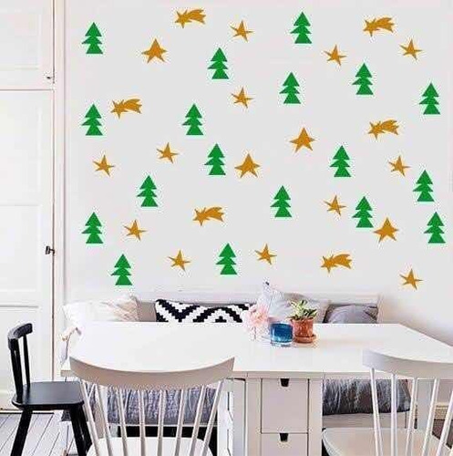 Adorno Decoración  En Vinil Navidad Arbol Estrella