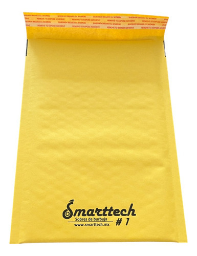 Sobres Burbuja #1 Smarttech Para Envios Papel Kraft 100pza Amarillo