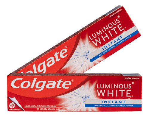 Kit 2 Pasta Dental Colgate Luminous White Instant 75 Ml C/u