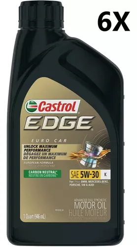 Aceite Sintetico Castrol Edge 5w30 4.73 Lts + Filtro K&n Ps