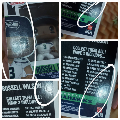 Funko Pop Russell Wilson 57 Nfl Seattle Seahawks Caja Dañada