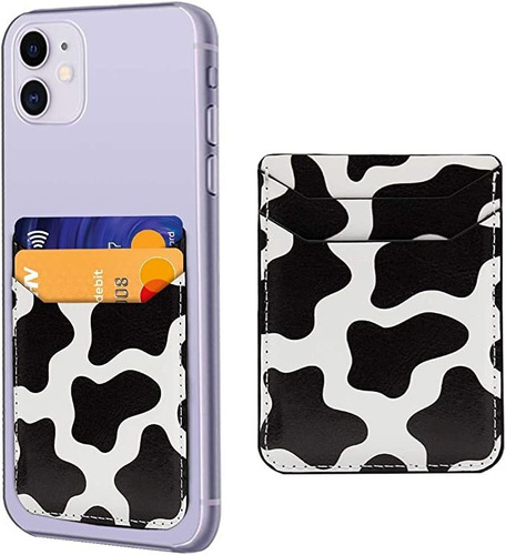 Cow Print Phone Credit Card Holder 3m Adhesive Stick On Wall