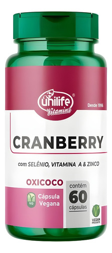 Kit C/4 Cranberry Com Selênio + Vit A E Zinco 60 Cáp Unilife