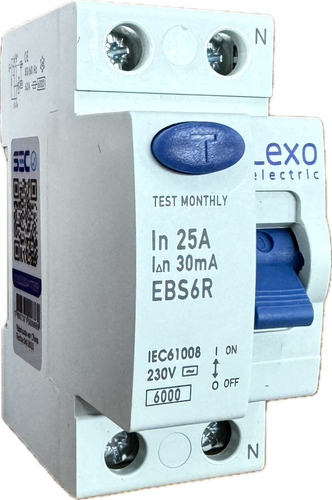 Interruptor Diferencial 2x25a 30ma Certificado - Lexo