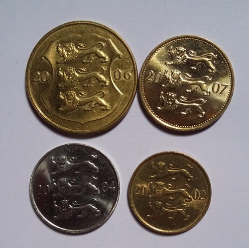 Monedas Estonia Set 4 S/c - Billete Estampilla Medalla