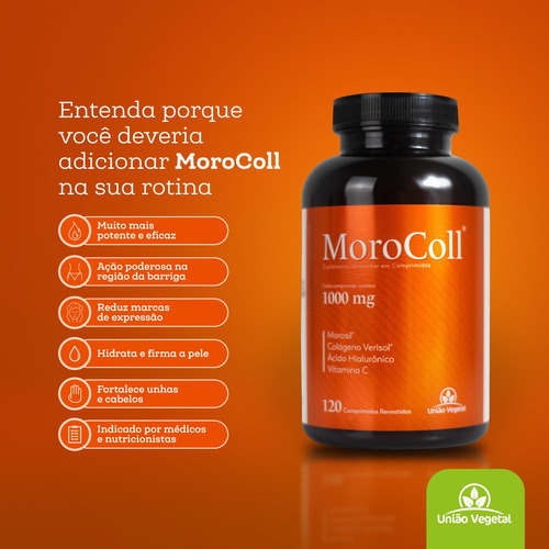 Morocoll - Morosil + Colágeno Verisol + Ácido Hialurônico Uv Sabor Neutro