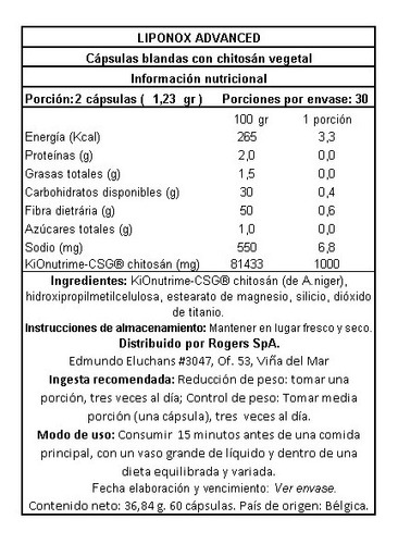 Imagen 4 de 4 de Pack 3 Captador De Grasa Liponox Advanced - Mayor Potencia