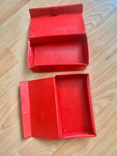 Cartucheras Pac-man Plástico Duro Retro 80s Lote Rojo Lisa (Usado)