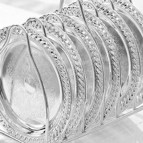 Soporte De Exhibición Para Estante De Platos, Mini Plata