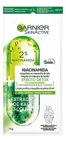 Garnier Ampolla En Mascarilla Con Niacinamida 2% 5min X15g