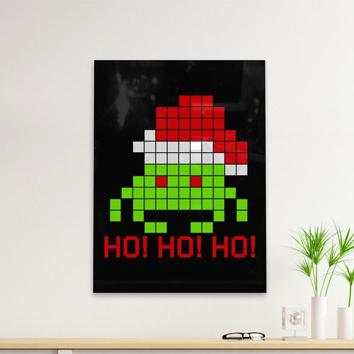 Cuadro Deco Ho! Ho! Ho! 8-bit (d1109 Boleto.store)