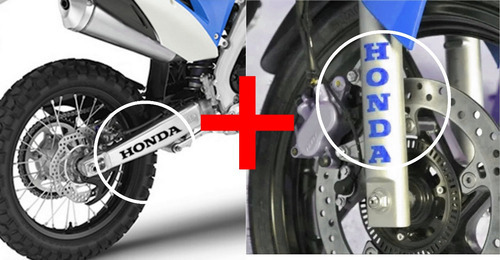 Kit 4x Adesivos Logo Honda Motos Balança E Bengala 18cm A144 Cor Preto