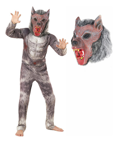 Disfraz De Lobo Morph Para Niños, Disfraz De Hombre Lobo Par