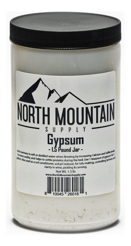 North Mountain Supply - Gy-1.5lb - Sulfato De Calcio De Gra.