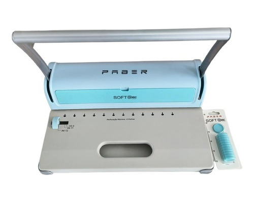 Encadernadora Cogumelo Soft Disc A4 12 Furos Paber Verde