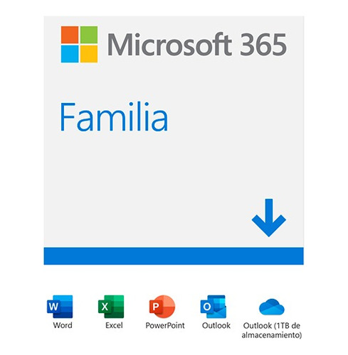 Microsoft 365 (antes Office) Familia. 6 Usuarios. 1 Año 