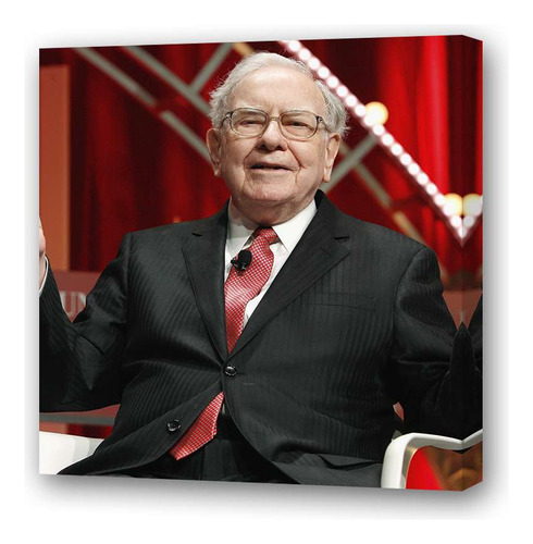 Cuadro 30x30cm Warren Buffet El Mejor Inversor Finanzas M3