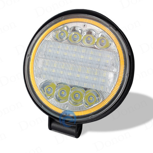 Imagem 4 de 8 de Kit 10 Farol De Milha Redondo Led 12-24v Trator Agricola 72w