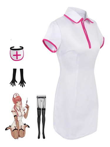 Disfraz De Enfermera De Makima, Disfraz Sexy De Halloween Pa