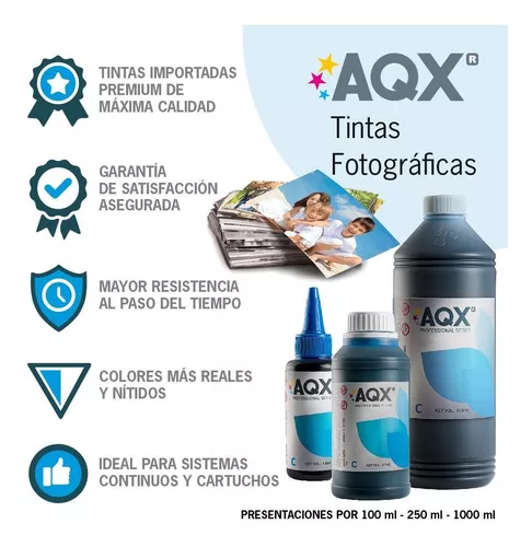 Tinta para Sublimar Aqx Tech x 250 ml Epson y Brother