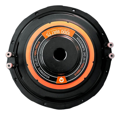 Subwoofer 10 Doble Bobina 1000 Watts Max Quantum Q1000/10d4 Color Negro