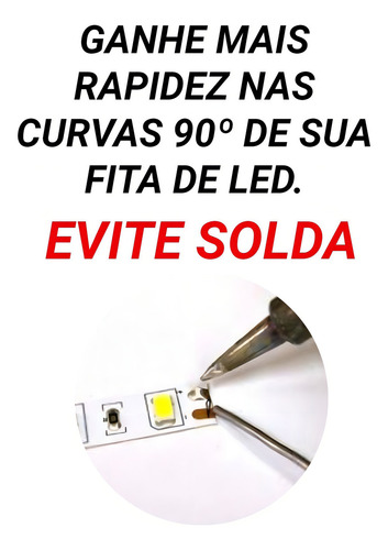 Kit de 4 conectores, tira LED de 90 grados en L, 5050 3528, 2 vías, color blanco cálido/blanco frío/blanco neutro, voltaje de funcionamiento 110/220 V, 12 voltios