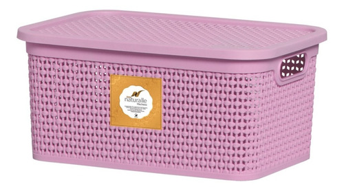 Caja Organizadora  Rattan 15 Litros Rischioto 4 Colores