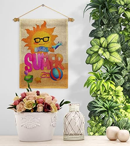 Ornament Collection Hello Summer - Juego De Banderas De Jard