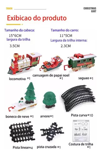 Kit De Tren Eléctrico Para Colgar Árboles De Navidad