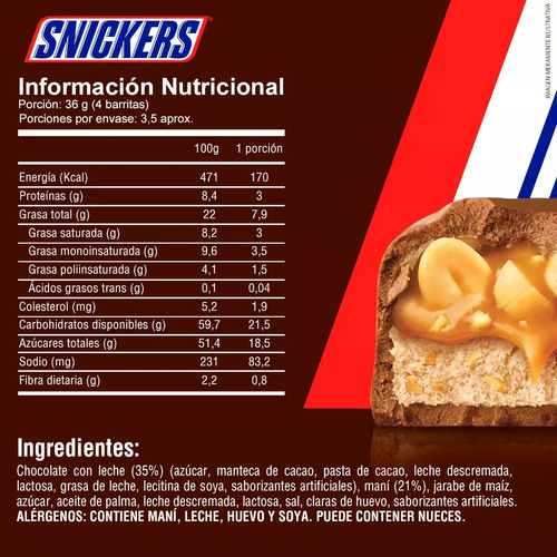 Caja De Snickers 22gr C/u (24 Unidades)