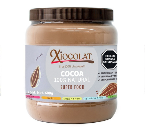 Cocoa En Polvo 100% Natural ( 1 Vitrolero)