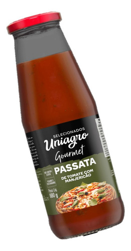 Passata Italiana De Tomate Com Manjericão Uniagro 680g