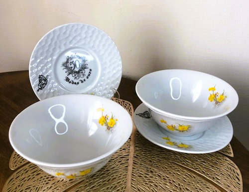 Kit 2 Bowls Com Pratinho Bodas De Ouro 50 Anos De Casamento