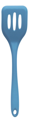 Espátula De Silicone Vazada Azul Oikos