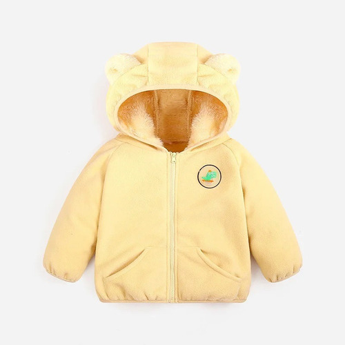 Chaqueta De Polar Con Cierre, Bolsillos Y Capucha - Enigmastore Cl