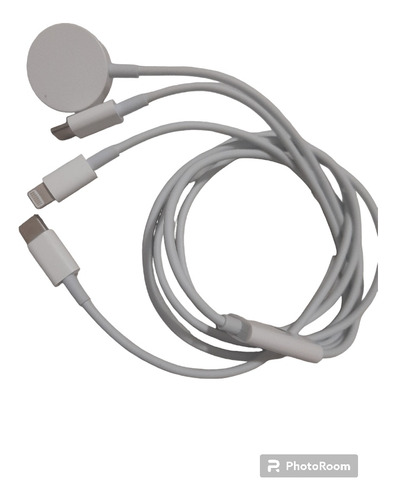 Cable 3 En 1 Compatible iPhone Android Y Apple Watch