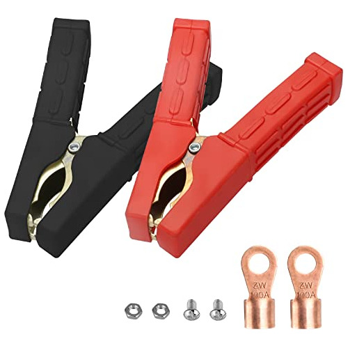 Pinza De Cocodrilo, 2pcs De Cobre Puro, 100a, Cargador ...