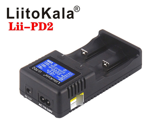 Carregador Inteligente De Bateria Lii Pd2 Liitokala