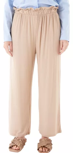 Pantalon Mujer Comodo Super Ancho Bolsillos Palazzo Suelto