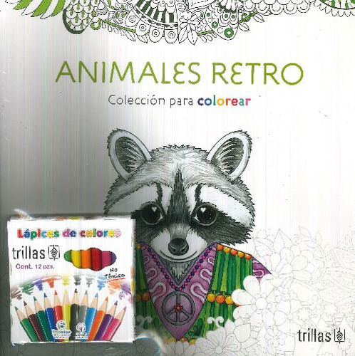 Libro Animales Retro. Colección Para Colorear Con Lápices De