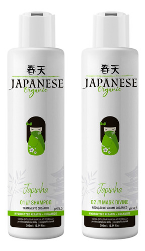 Kit Definitiva Japinha 300ml Organica Premium Liso Hair Bell