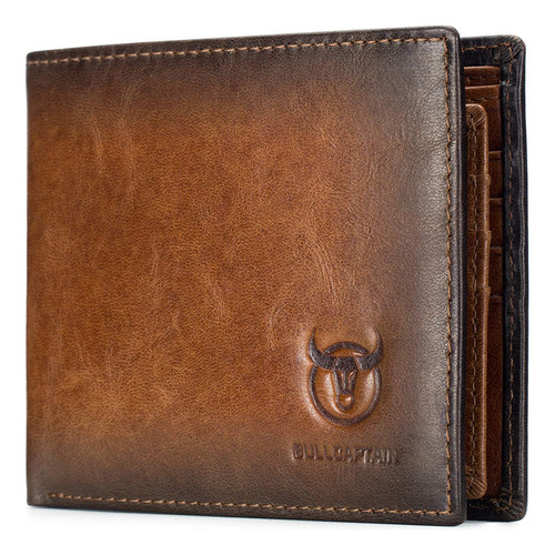 Bullcaptain Billeteras Rfid Para Hombre Slim Bifold De Cuero