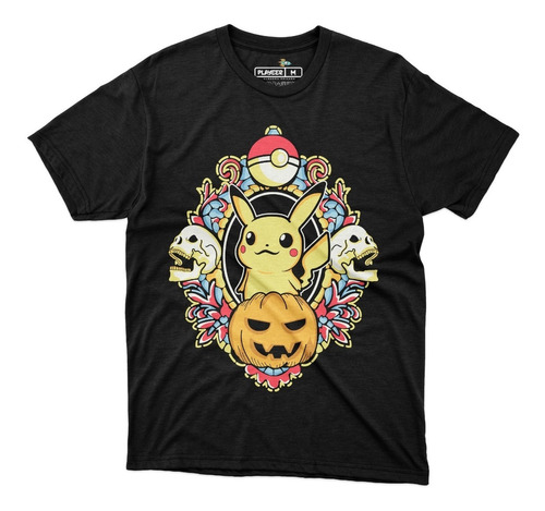 Playera Pikachu Pumpkin Pokemon Hallowen Dia De Muertos