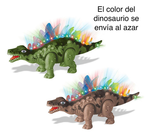 Dinosaurio Estegosaurios Con Luz Sonido Juguete Electronico