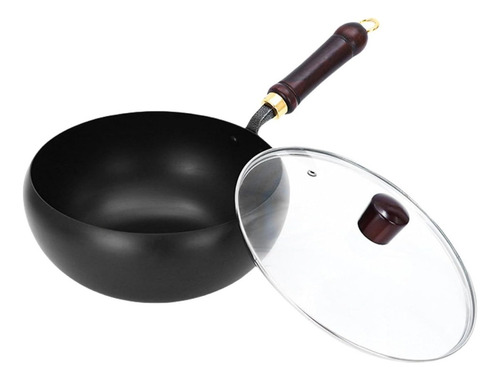 Sartenes Japonesas De Fondo Plano, Woks Con Tapa