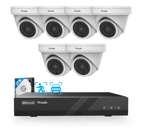 Panoob Sistema Camara Seguridad 4k Nvr 8 Canal Mp Disco Duro