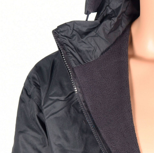 Campera De Nylon Forro Polar Hombre Azul Marino