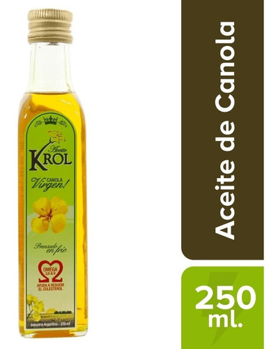 Aceite  Krol  De Canola Virgen 250 Ml. Sin Tacc