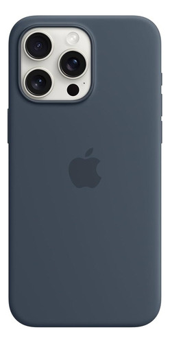Fundas Silicona Iphone 16 Pro Max Azul Acero